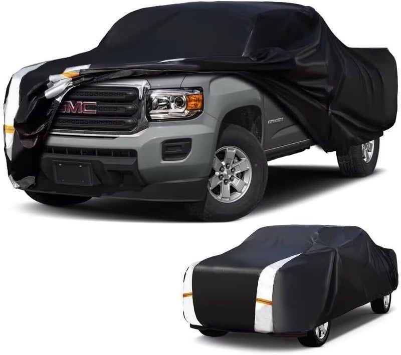 Cotryvox GMC Canyon Truck Cover Custom Fit 2004-2026 Extended/Crew Cab SB (5'-6.1') with Door Zipper, 12 Layers Full Exterior Pickup Truck Cover Waterproof All Weather, for Wind Dust Sun and UV Protection. - Image 1